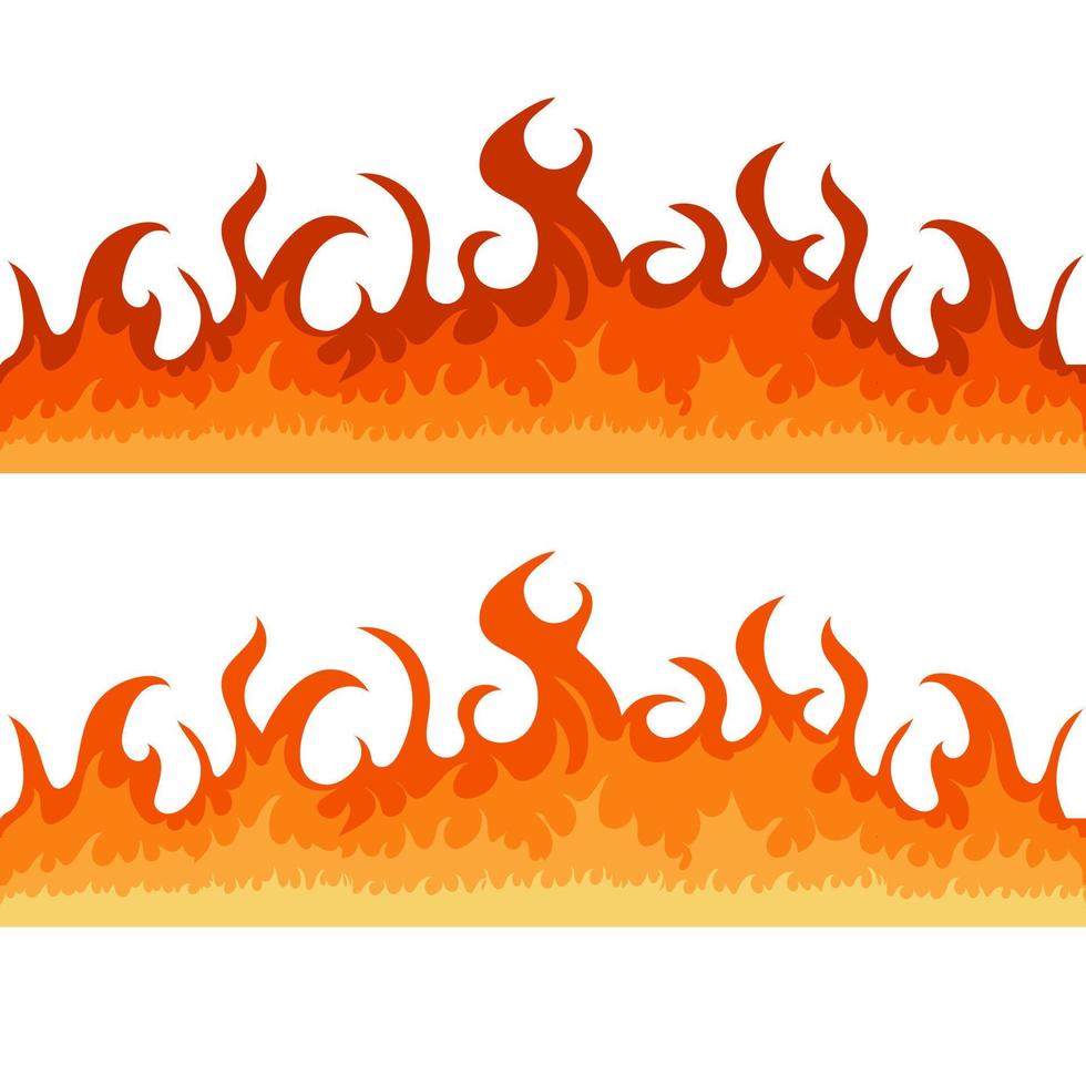 Fire, flame.Set of vector fire design elements isolated on white background