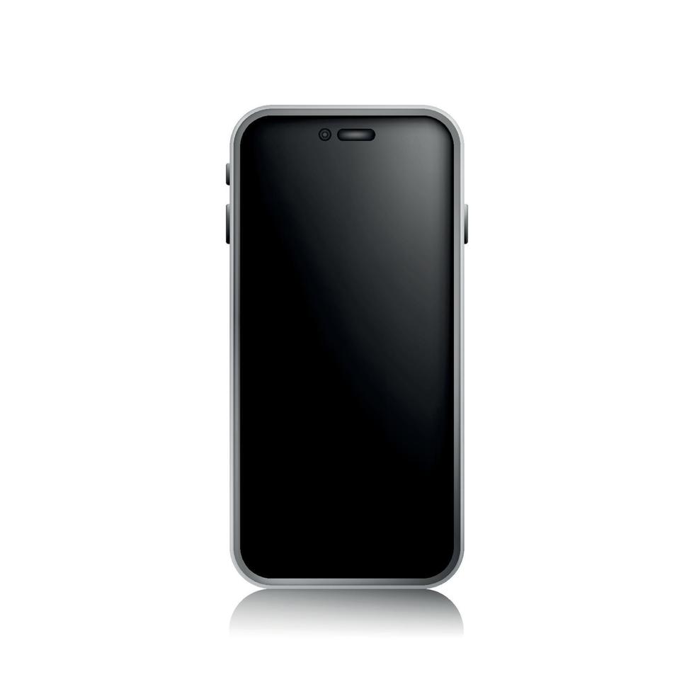 3D Grey Mobile Phone Mock Up vector