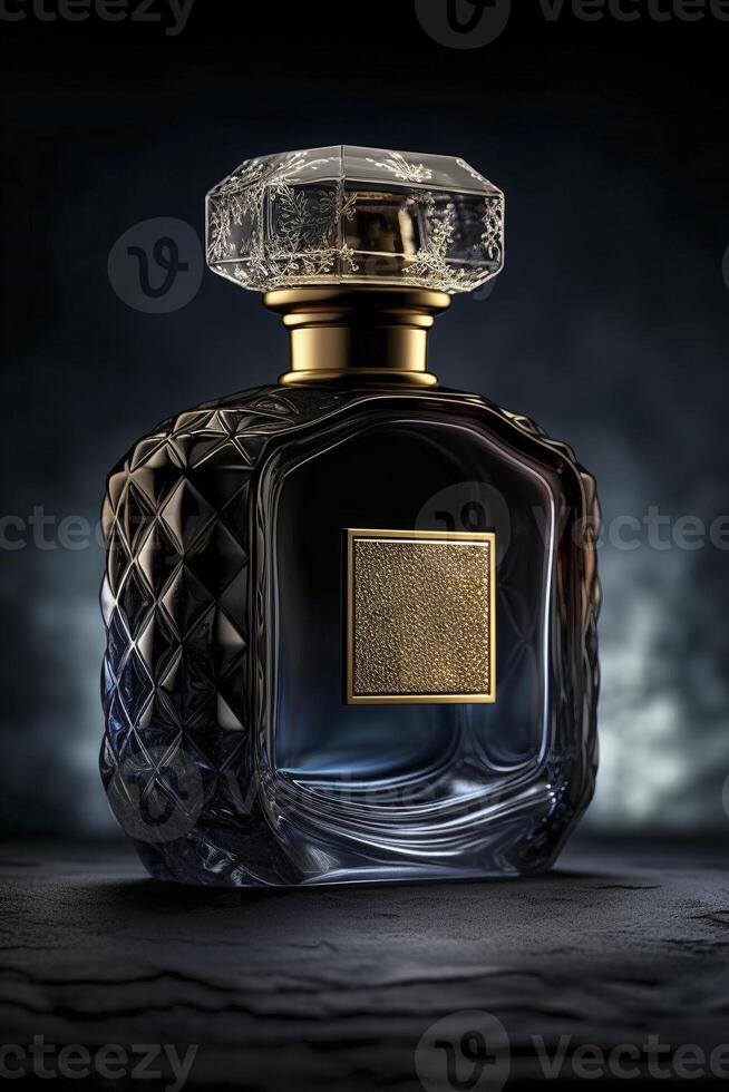 Perfume bottle, created with photo