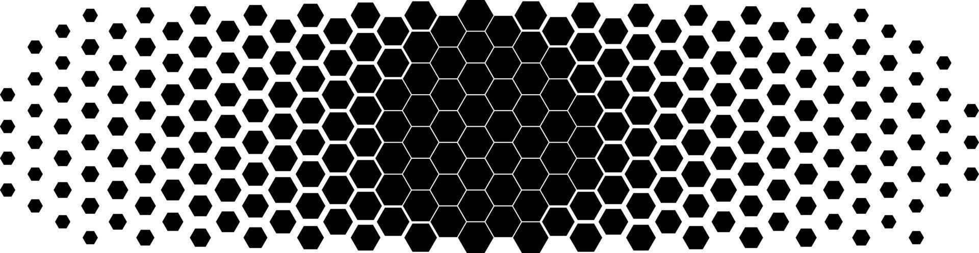Hexagonal halftone pattern vector