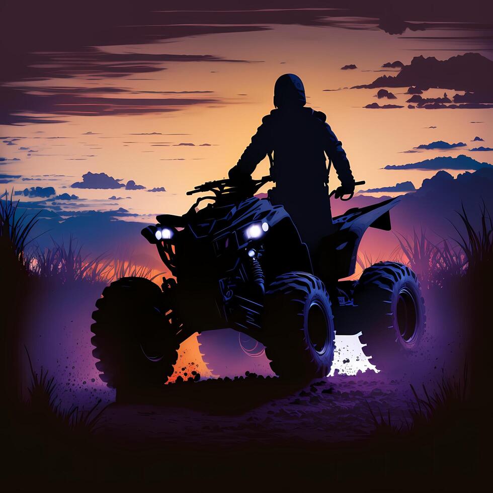 atv silhouette aesthetic photo