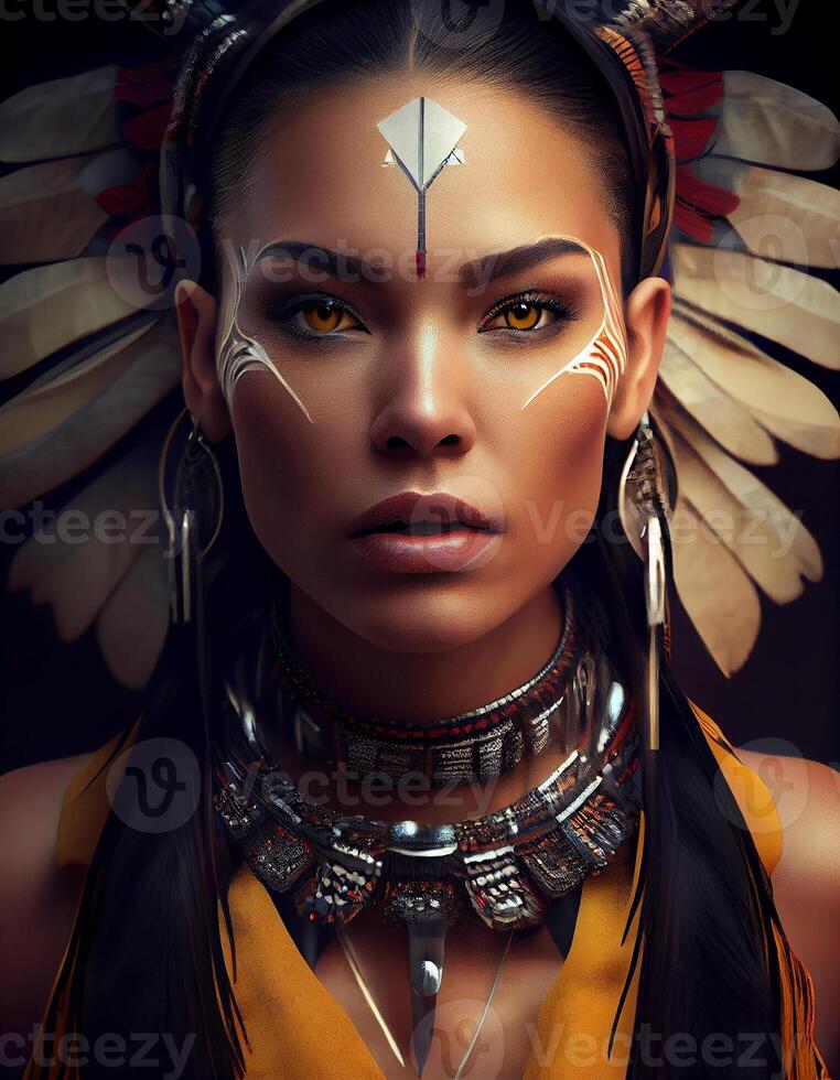 native american female war paint