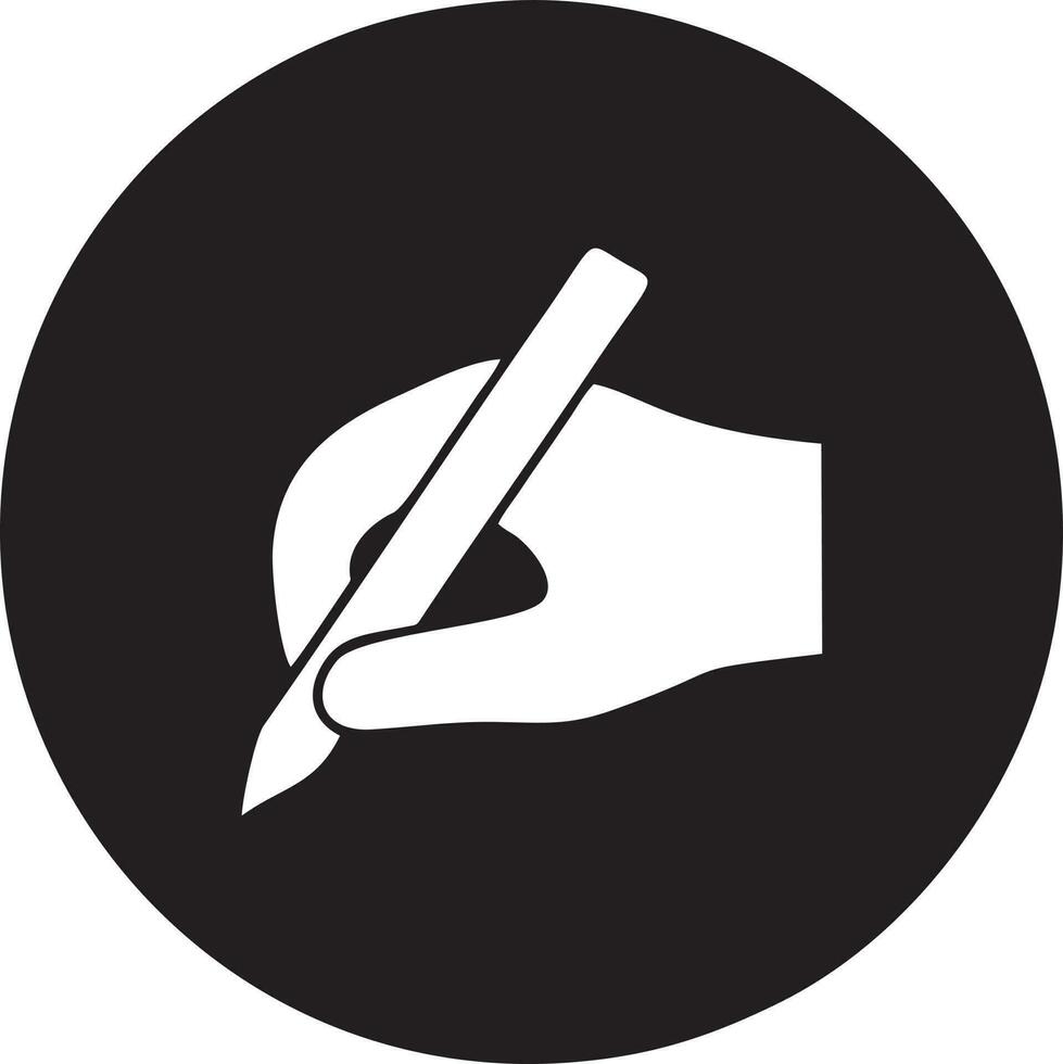 writing pen icon symbol in white background. Illustration of the sign pencil symbol vector image. EPS 10.