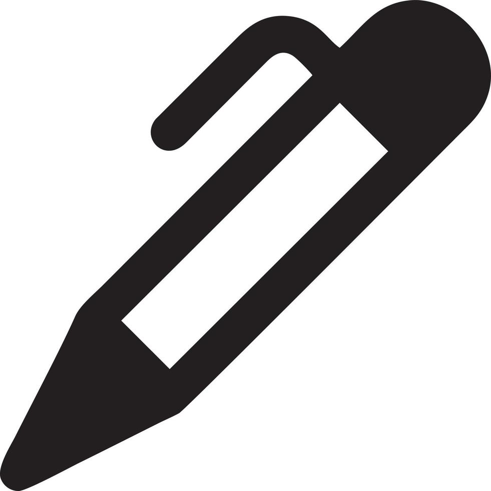 writing pen icon symbol in white background. Illustration of the sign pencil symbol vector image. EPS 10.