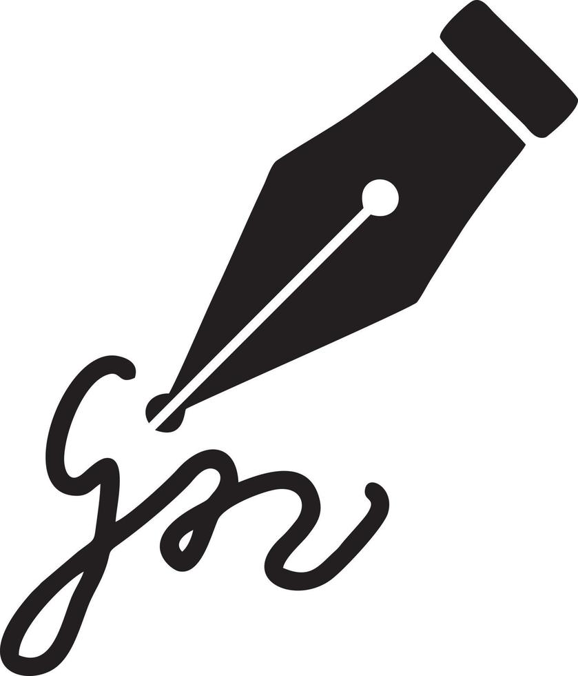 writing pen icon symbol in white background. Illustration of the sign pencil symbol vector image. EPS 10.