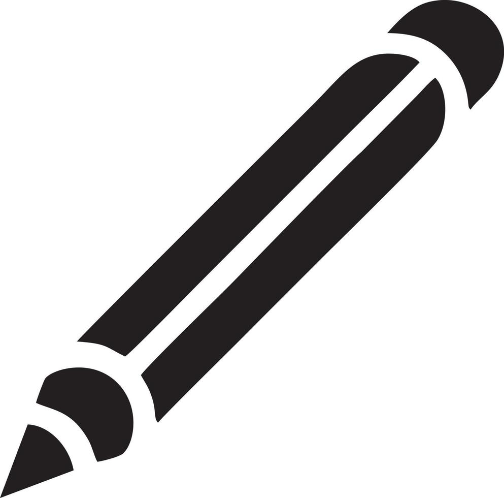 writing pen icon symbol in white background. Illustration of the sign pencil symbol vector image. EPS 10.