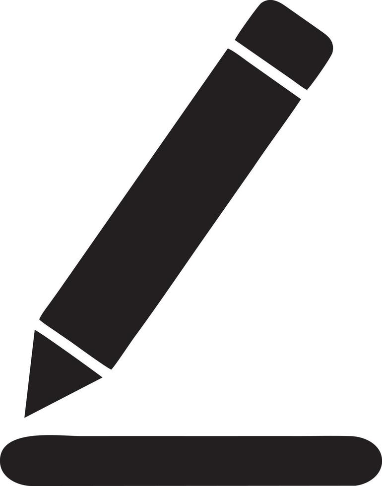 writing pen icon symbol in white background. Illustration of the sign pencil symbol vector image. EPS 10.