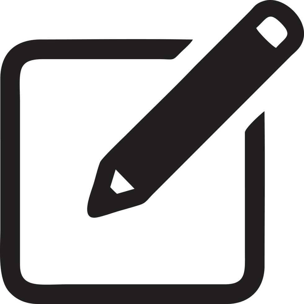 writing pen icon symbol in white background. Illustration of the sign pencil symbol vector image. EPS 10.