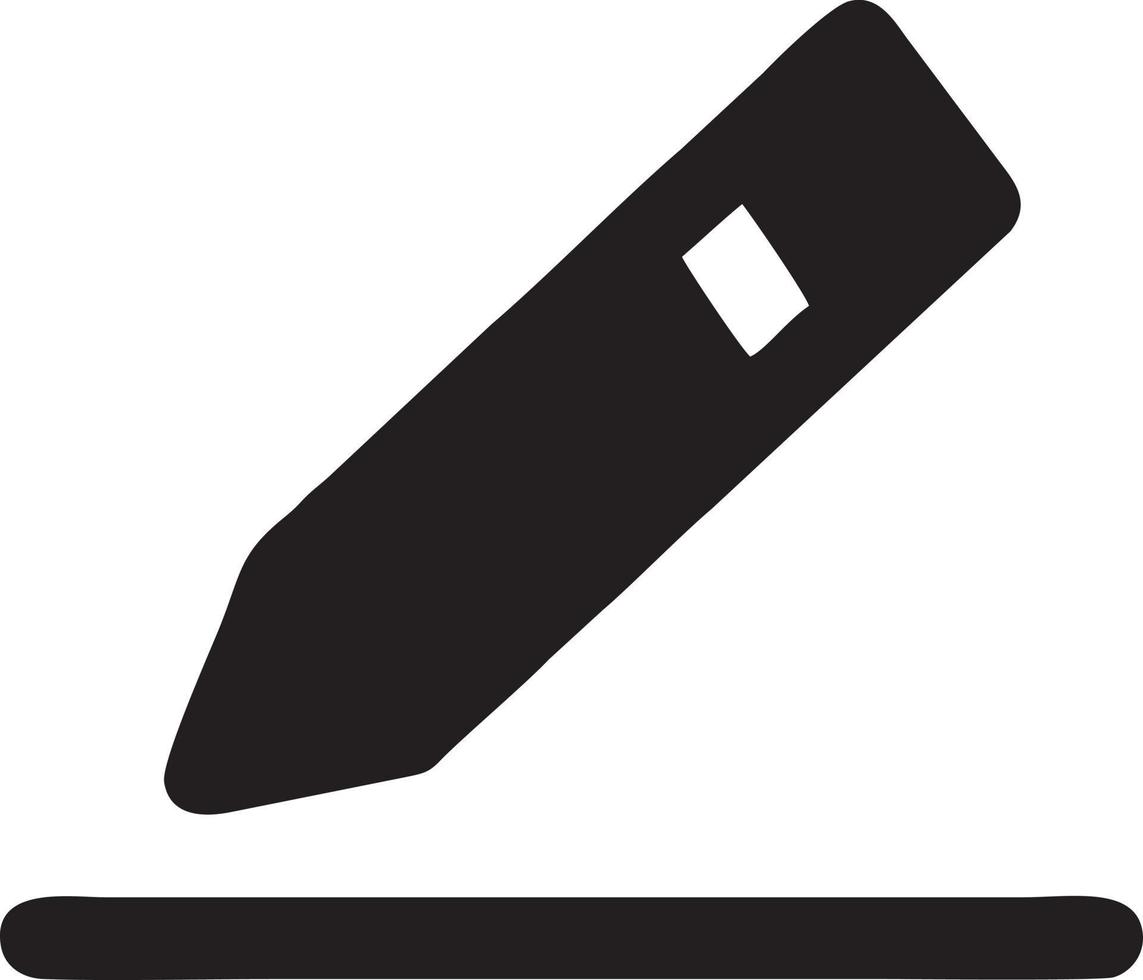 writing pen icon symbol in white background. Illustration of the sign pencil symbol vector image. EPS 10.