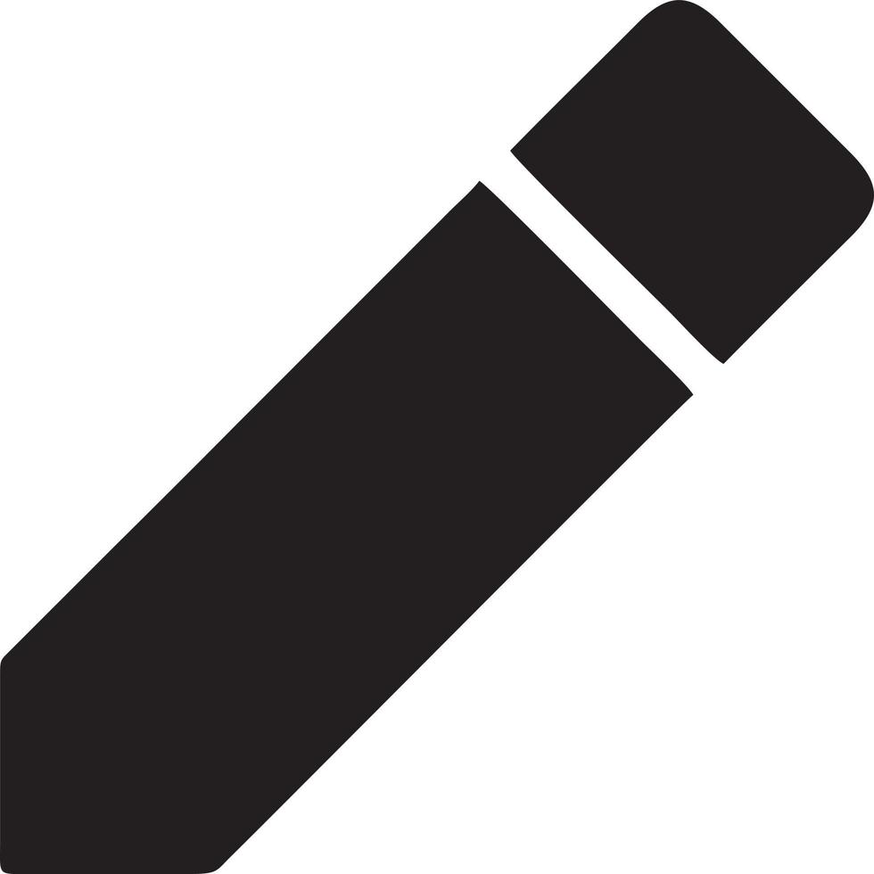 writing pen icon symbol in white background. Illustration of the sign pencil symbol vector image. EPS 10.