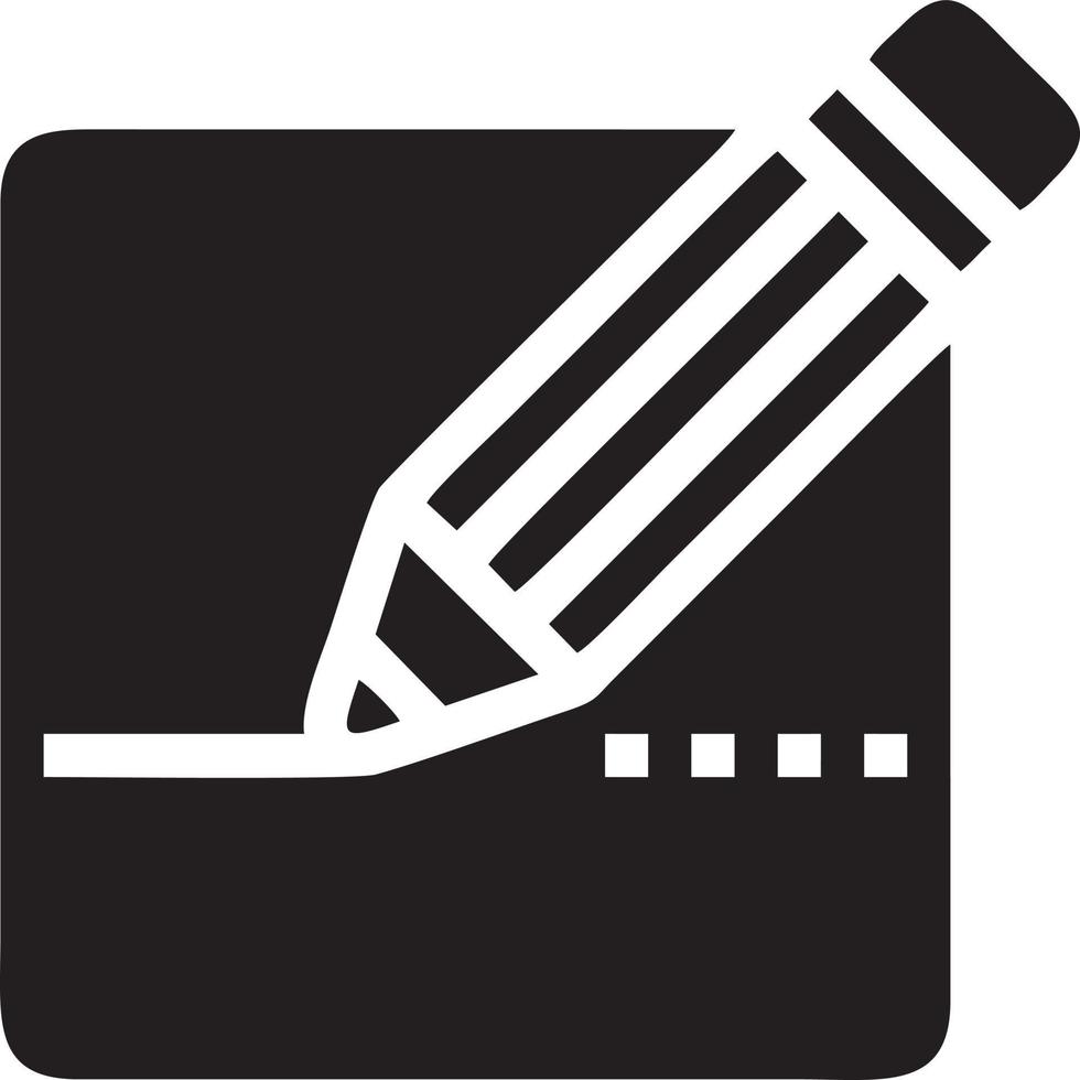 writing pen icon symbol in white background. Illustration of the sign pencil symbol vector image. EPS 10.