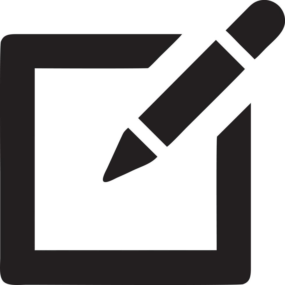 writing pen icon symbol in white background. Illustration of the sign pencil symbol vector image. EPS 10.