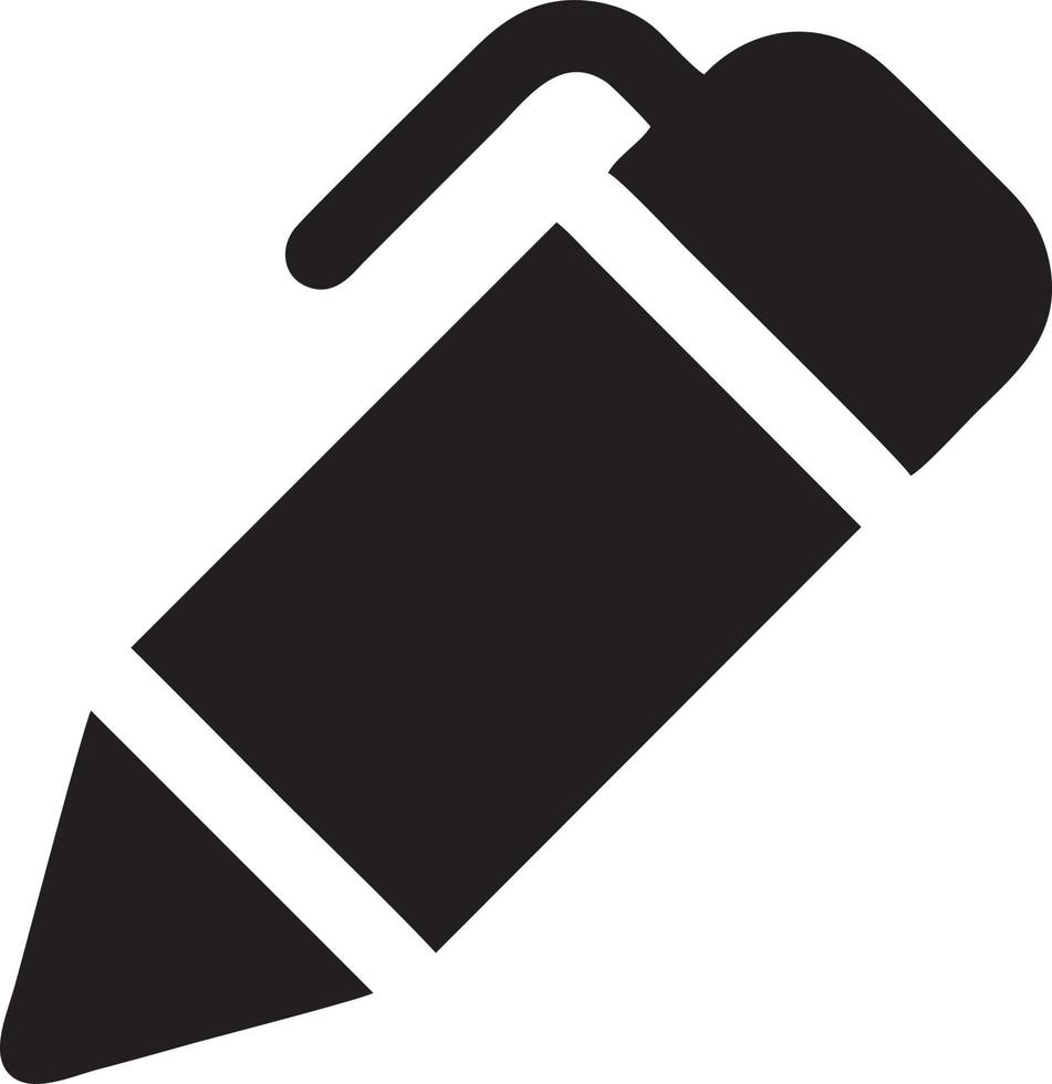 writing pen icon symbol in white background. Illustration of the sign pencil symbol vector image. EPS 10.