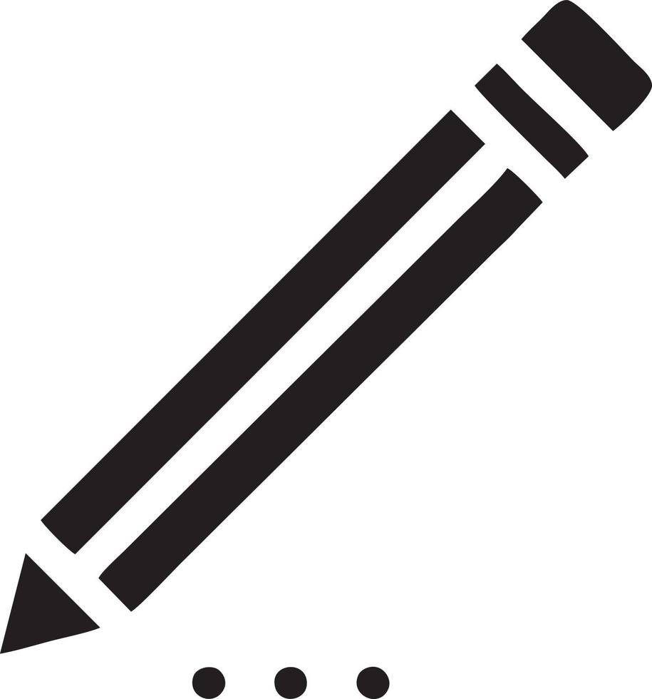 writing pen icon symbol in white background. Illustration of the sign pencil symbol vector image. EPS 10.