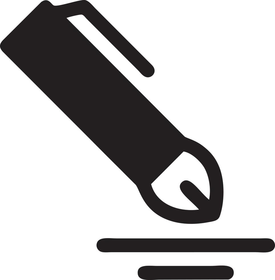 writing pen icon symbol in white background. Illustration of the sign pencil symbol vector image. EPS 10.