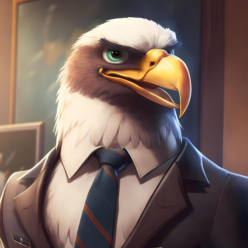 eagle businessman illustration photo