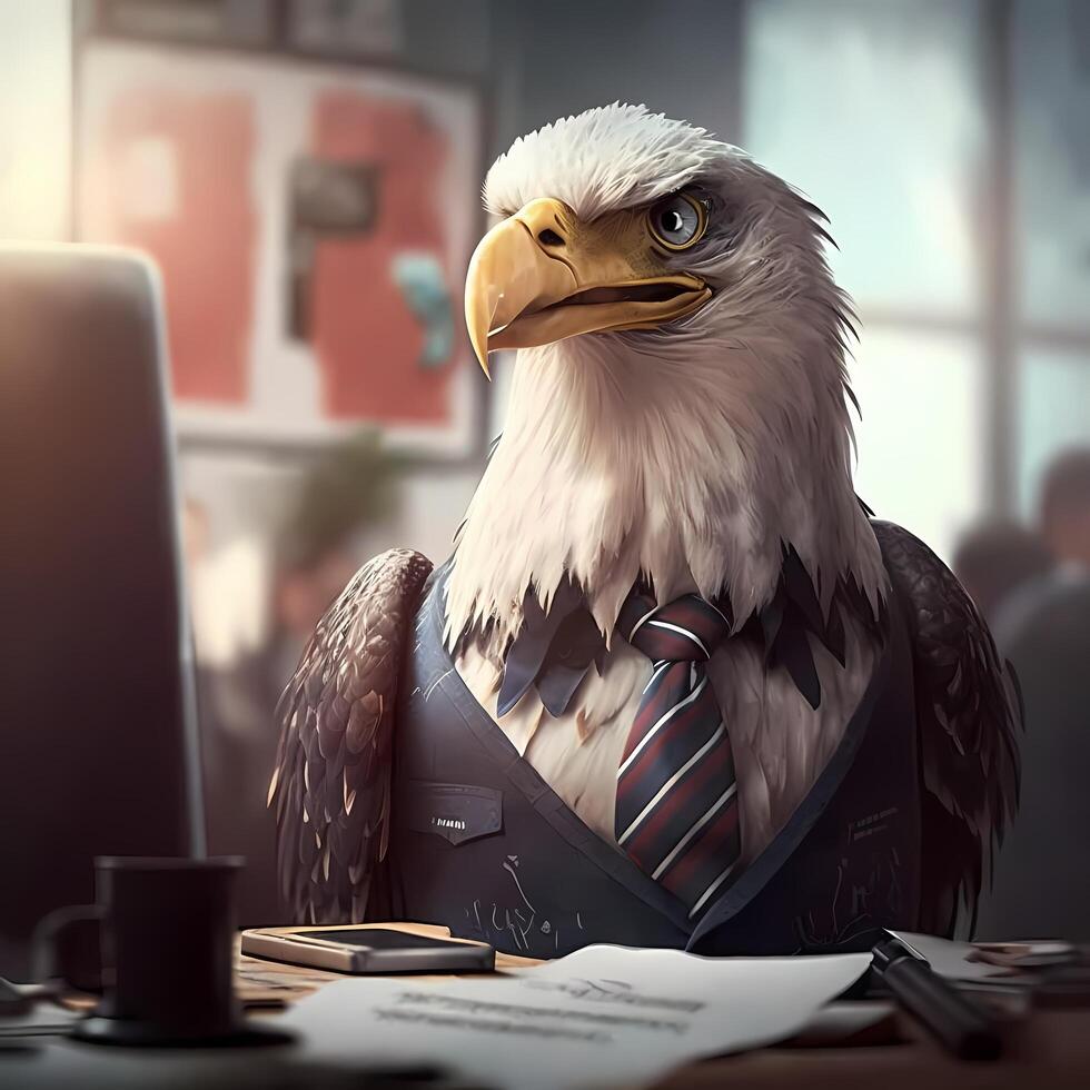 eagle businessman illustration photo