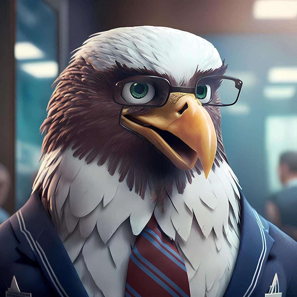 eagle businessman illustration photo