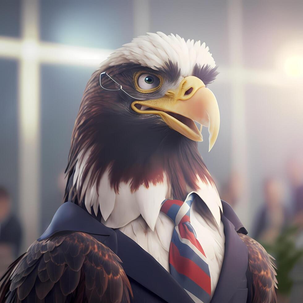 eagle businessman illustration photo