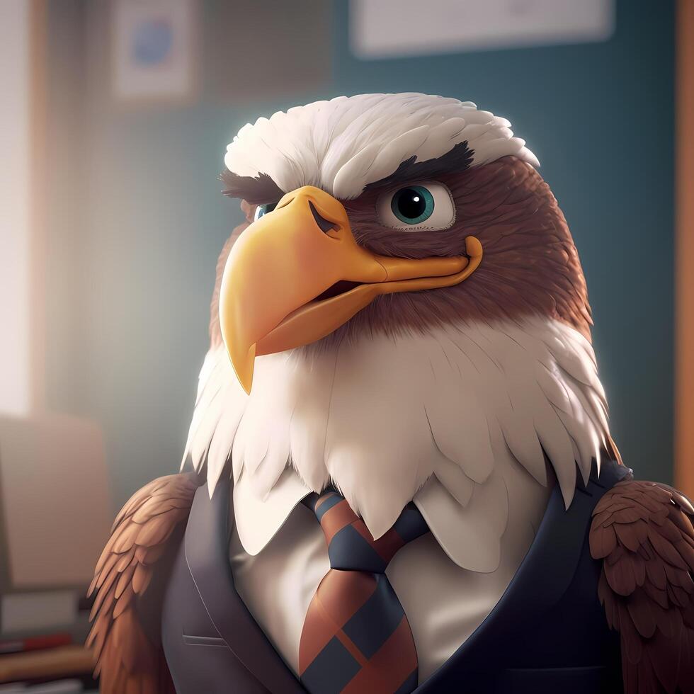 eagle businessman illustration photo