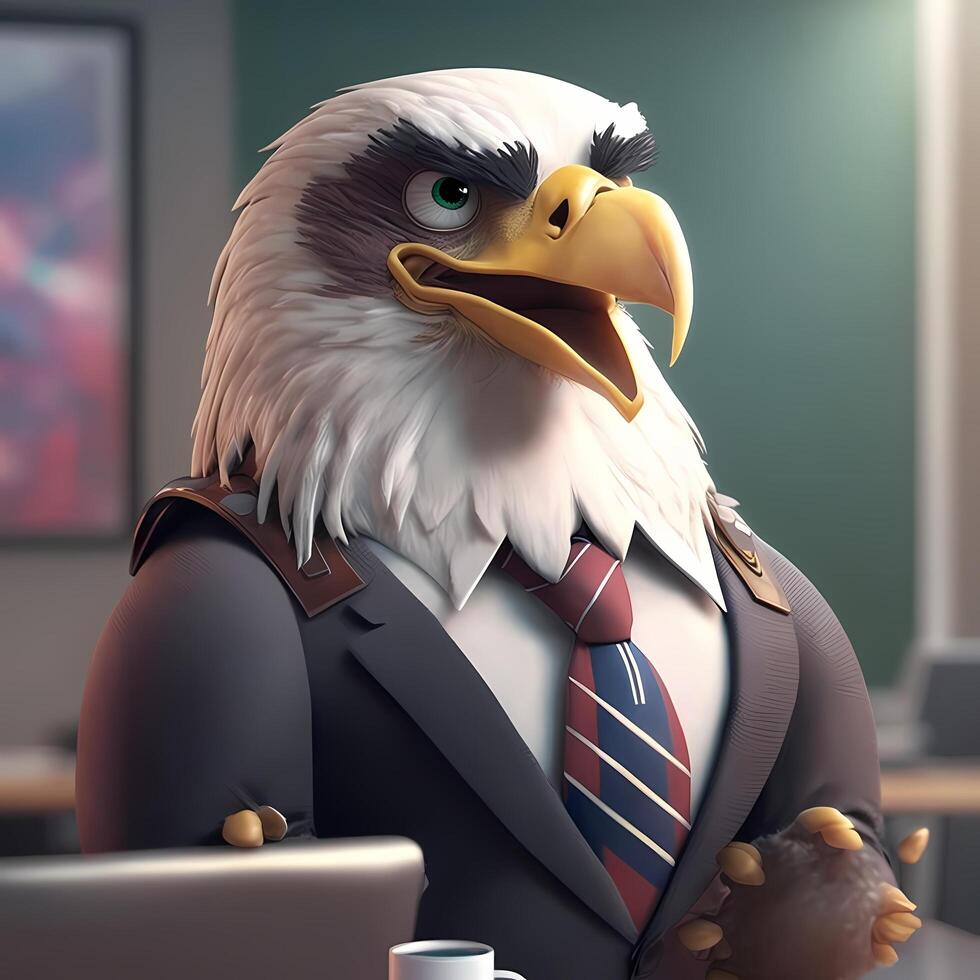 eagle businessman illustration photo