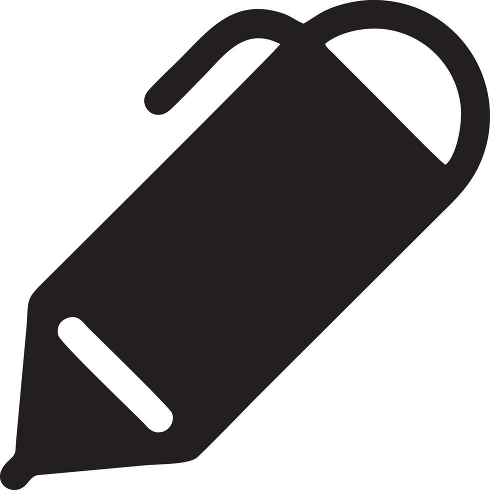 writing pen icon symbol in white background. Illustration of the sign pencil symbol vector image. EPS 10.