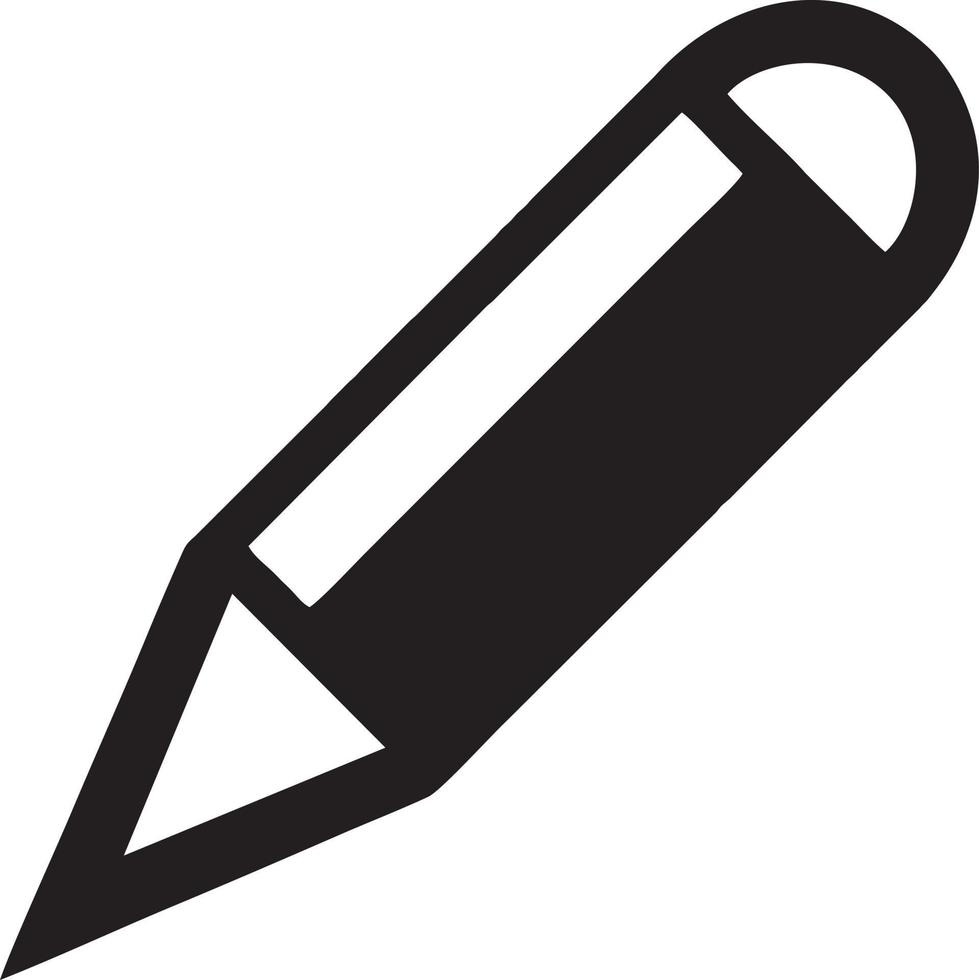 writing pen icon symbol in white background. Illustration of the sign pencil symbol vector image. EPS 10.