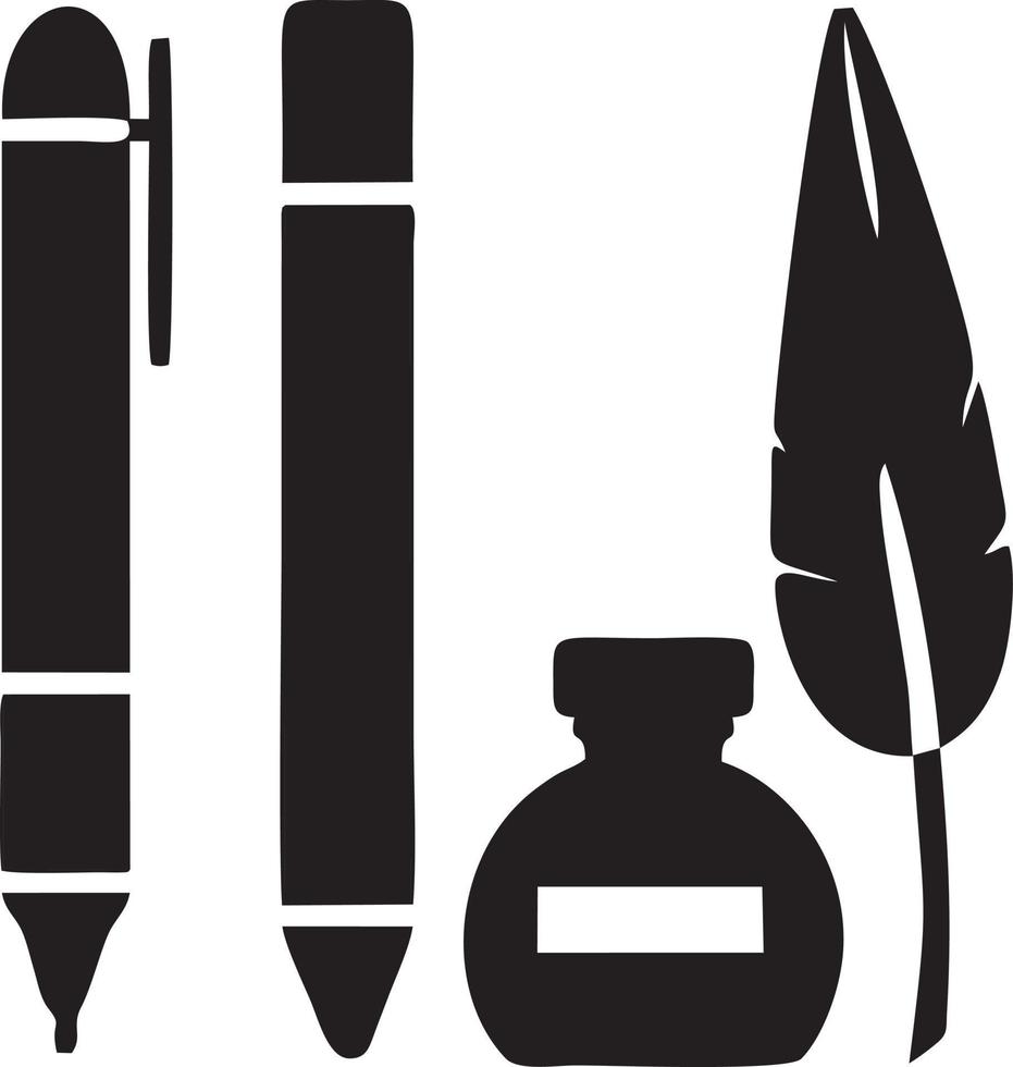 writing pen icon symbol in white background. Illustration of the sign pencil symbol vector image. EPS 10.