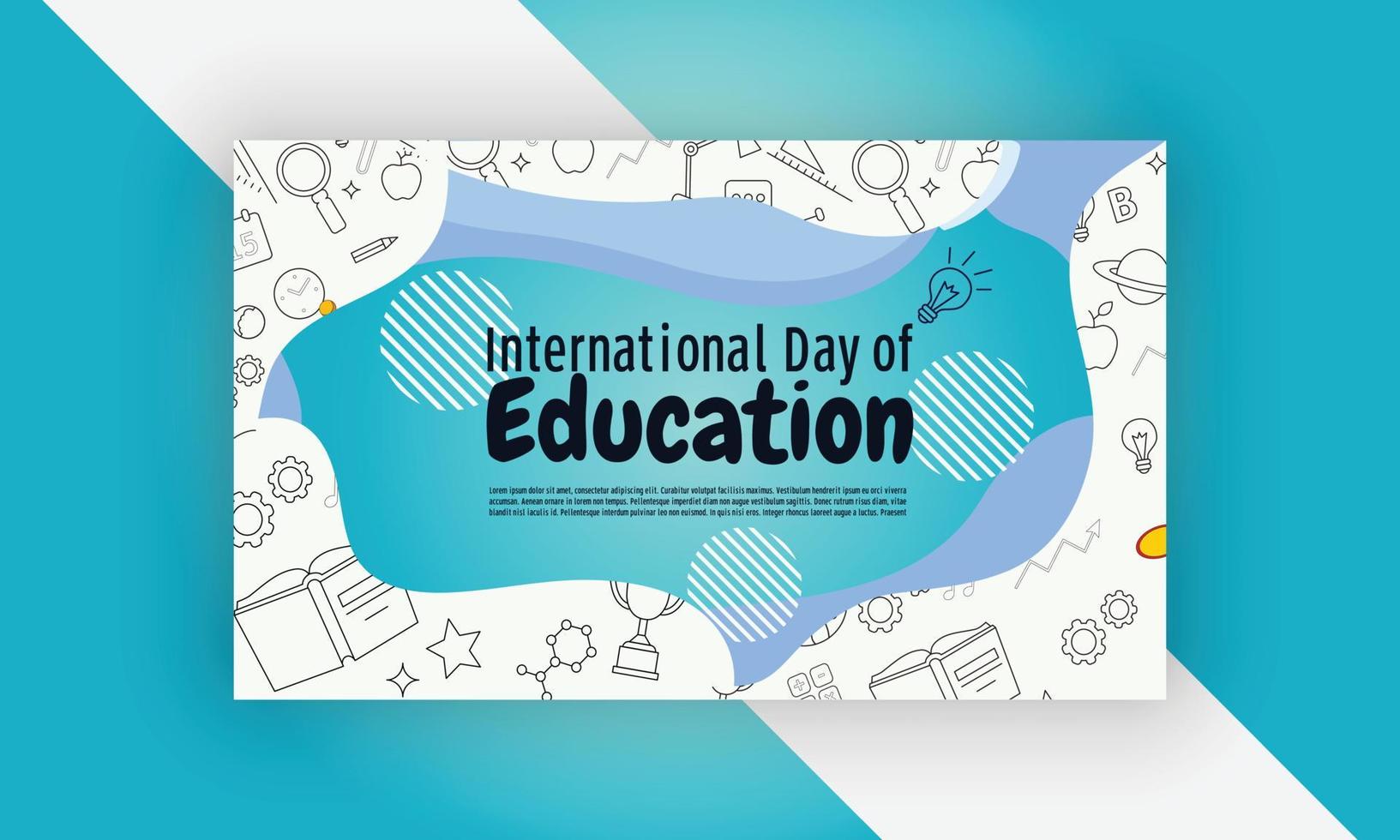 internacional día de educación bandera vector
