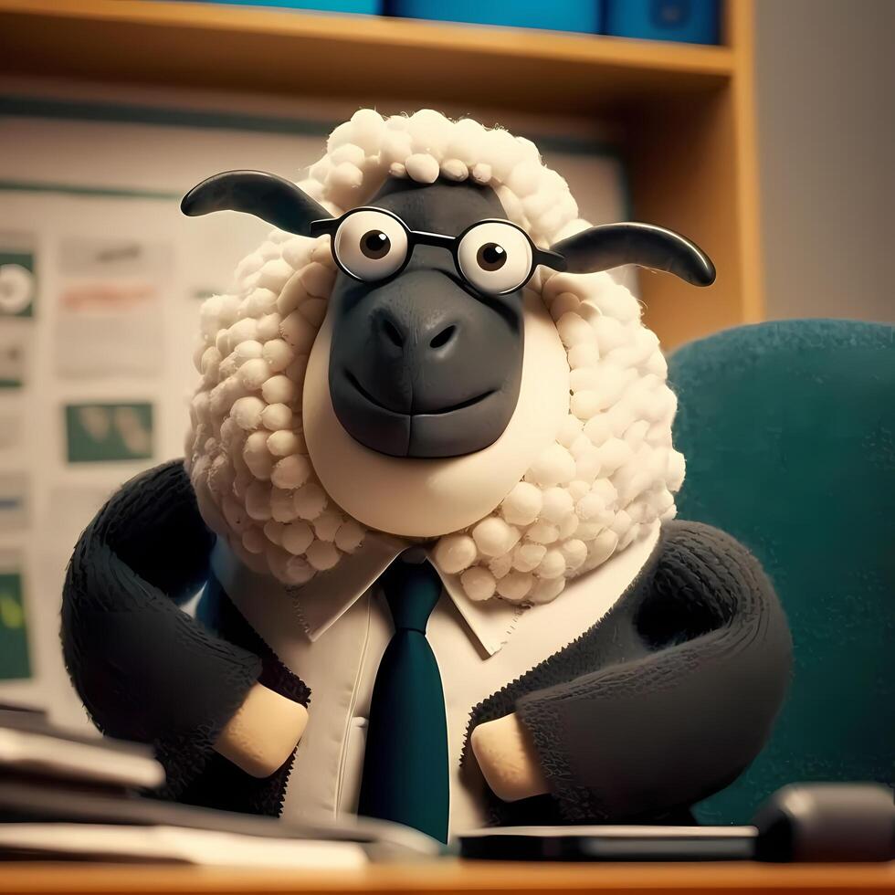 sheep businessman illustration photo