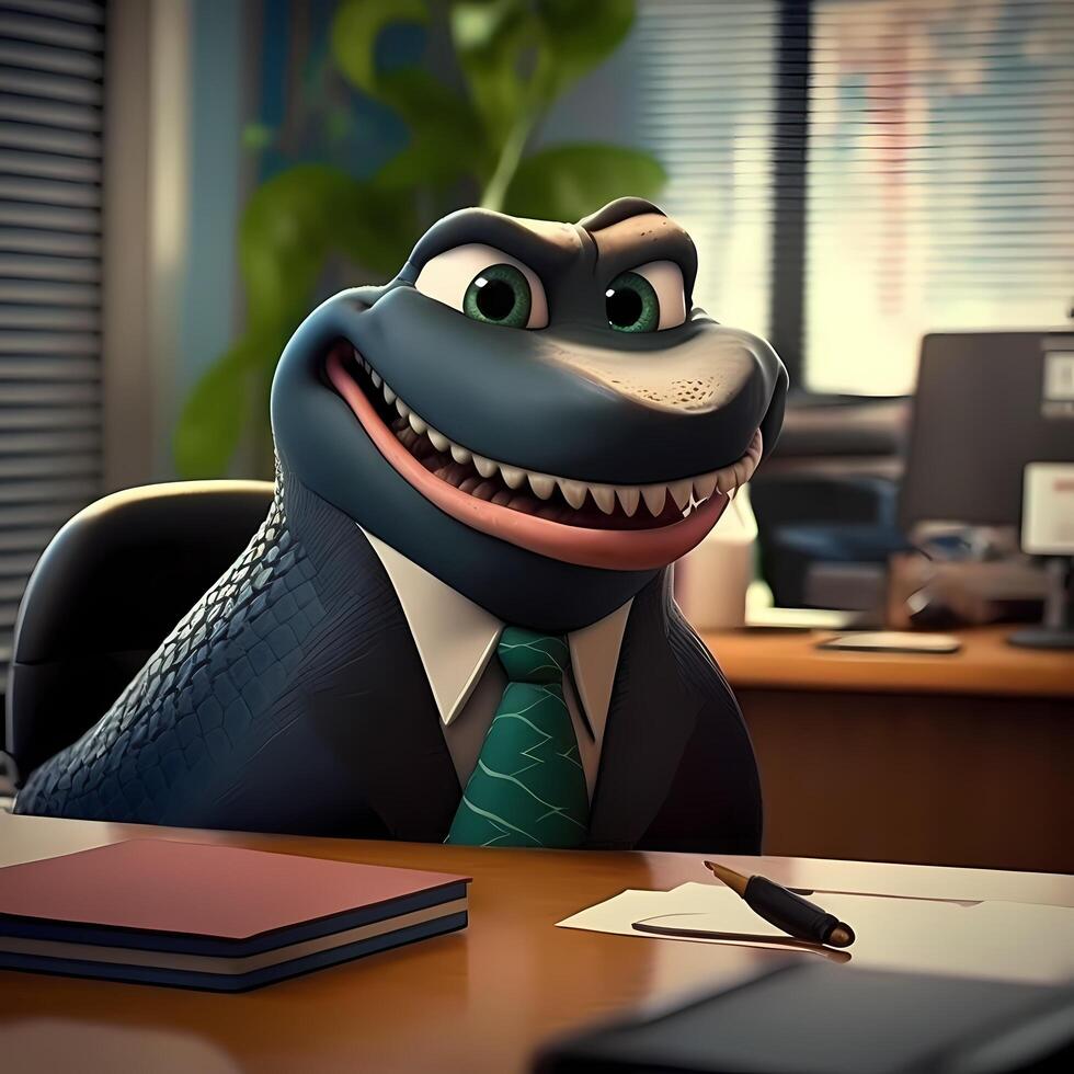 snake businessman illustration photo