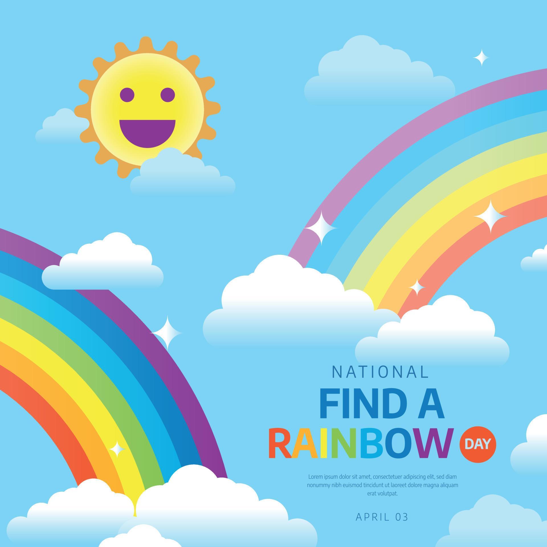 National Find a Rainbow Day Vector Illustration 21876828 Vector Art at