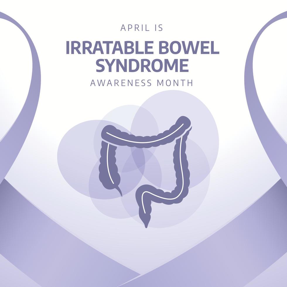 Irratable Bowel Syindrome Awareness Month Illustration vector