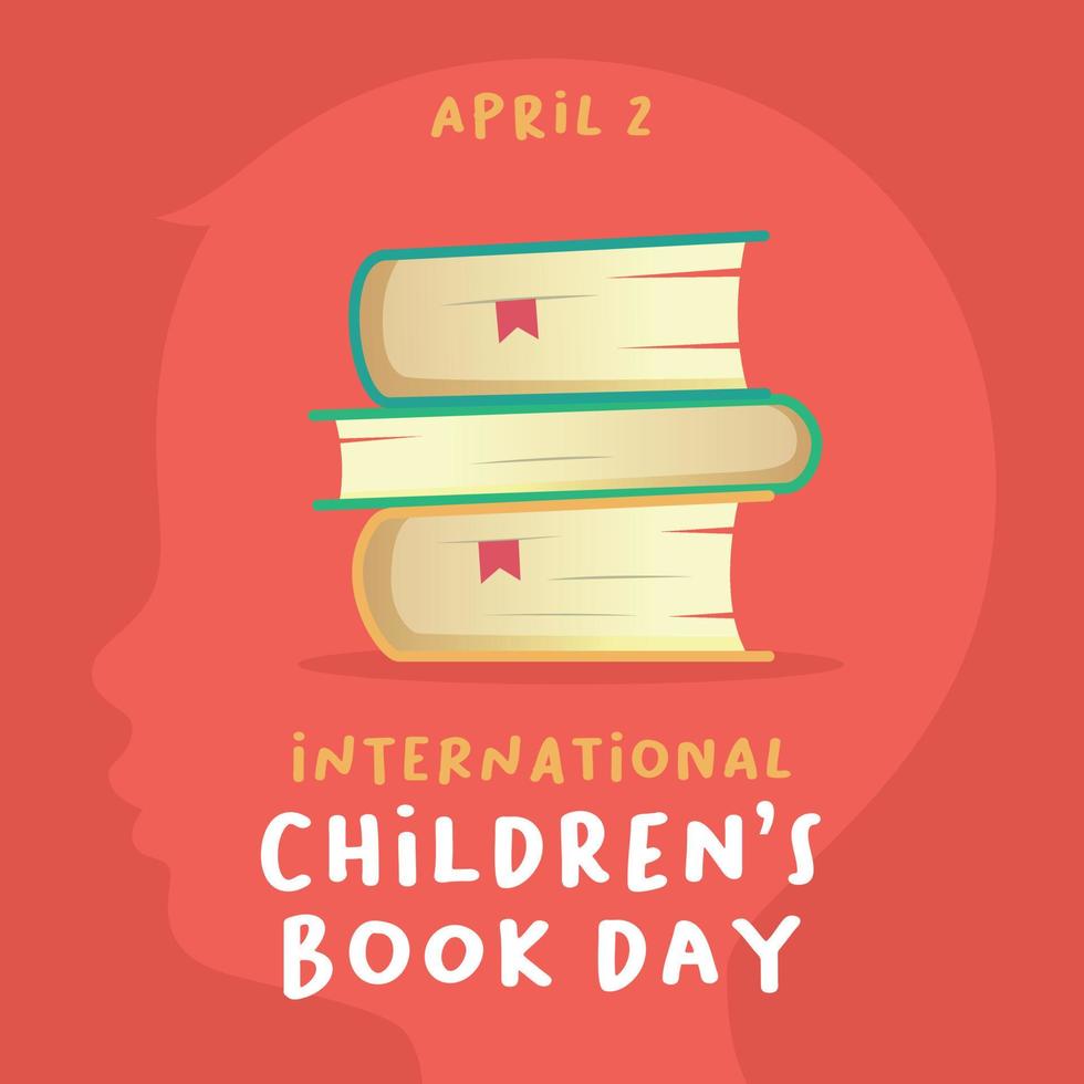 internacional niños libro día vector ilustración