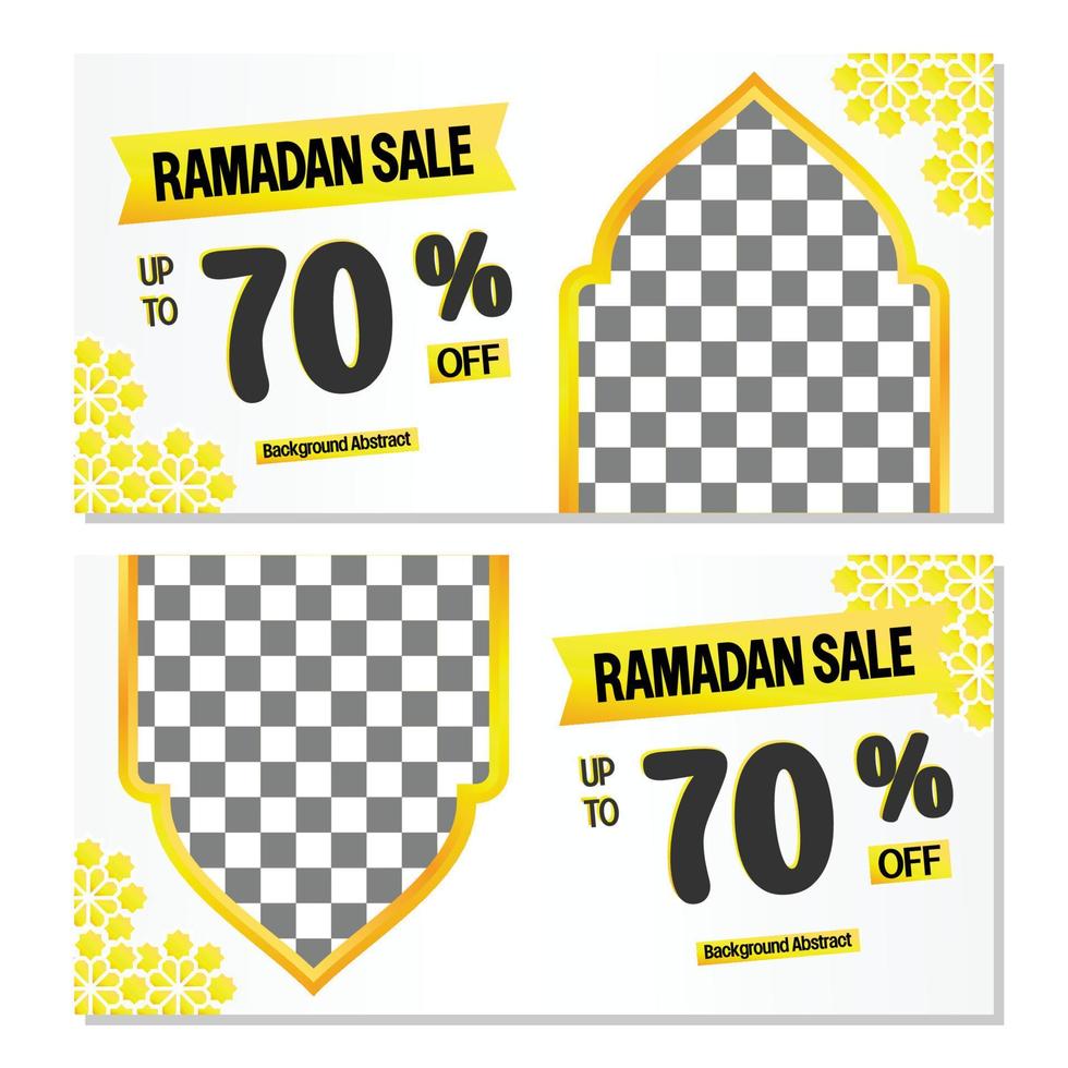 elegante color Ramadán rebaja bandera plantilla, editable. con mandala adornos diseño para social medios de comunicación, impresión y web. vector ilustración