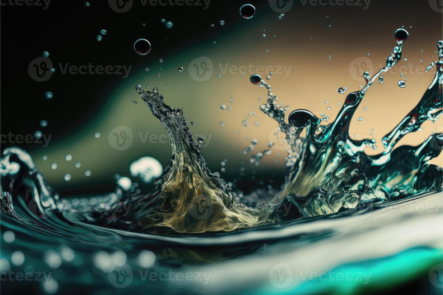 ai generado alguna cosa cayó dentro el agua y hacer el agua onda. foto