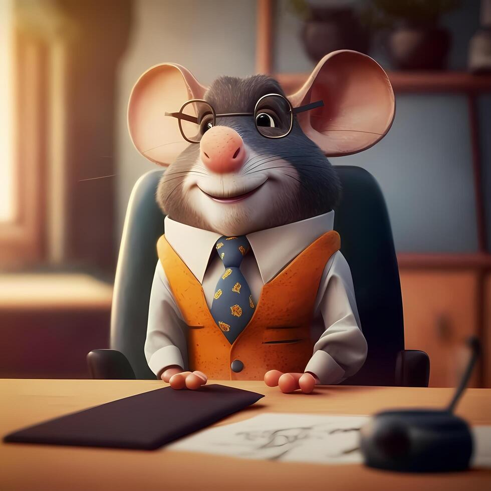 mouse businessman illustration photo