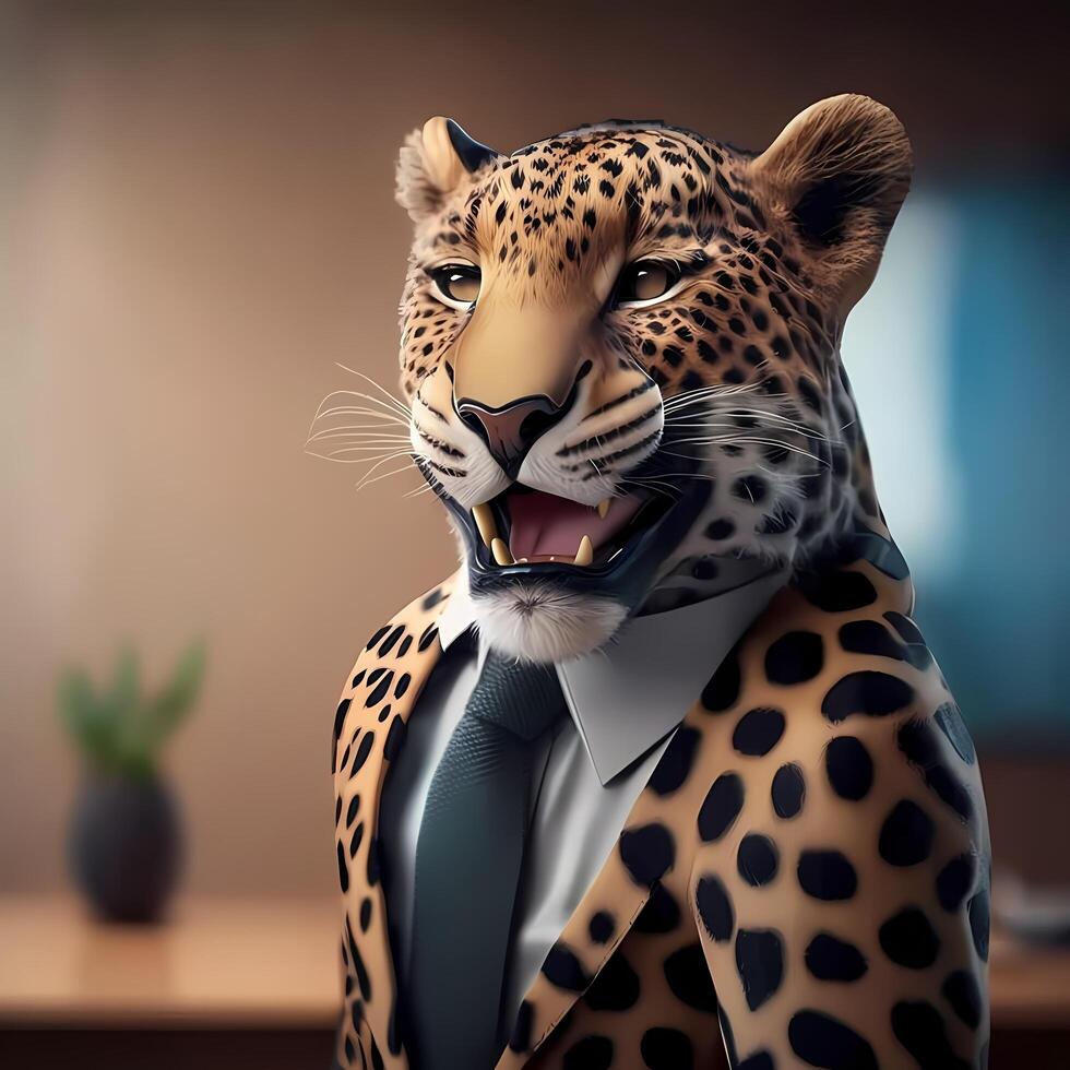 tiger businessman illustration photo