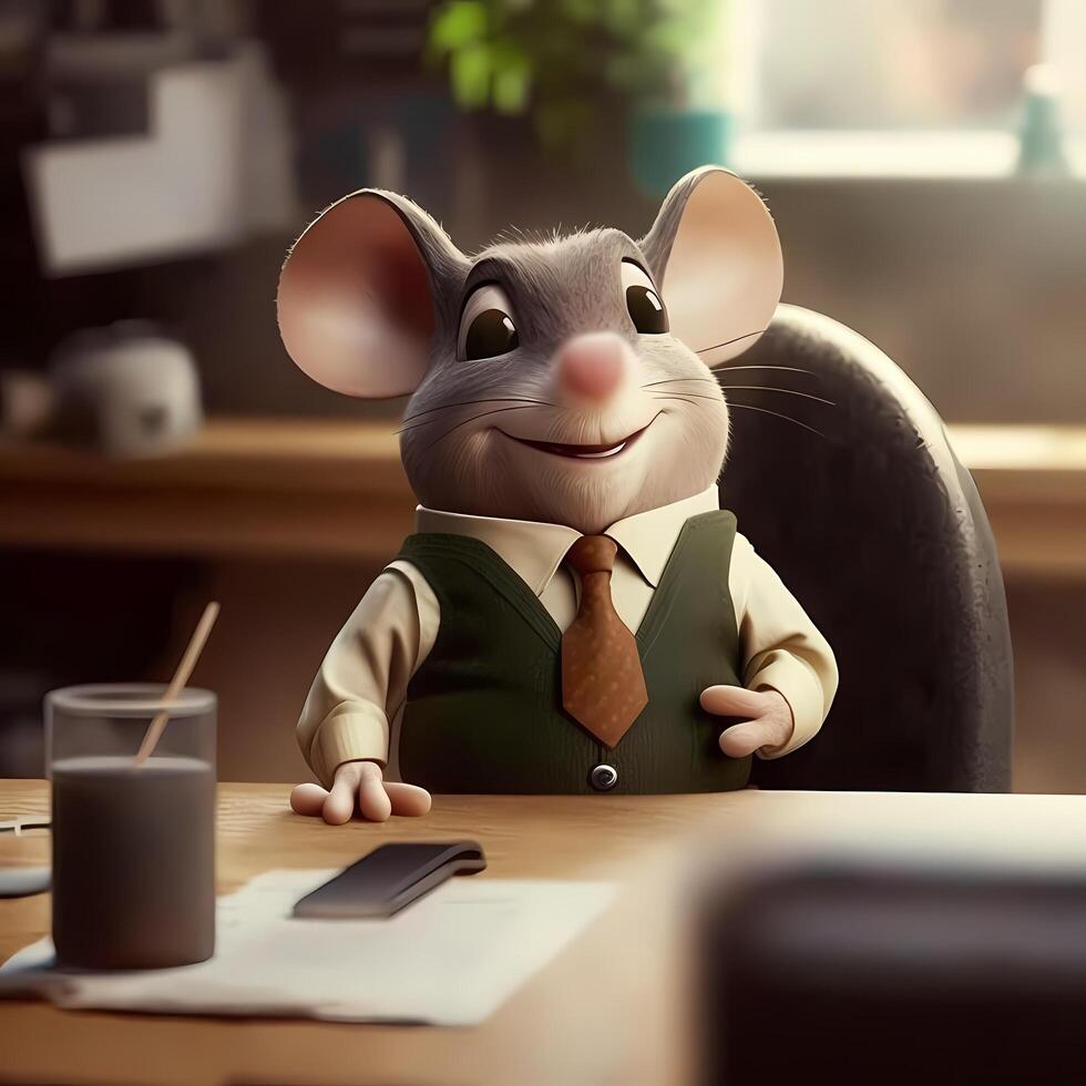 mouse businessman illustration photo
