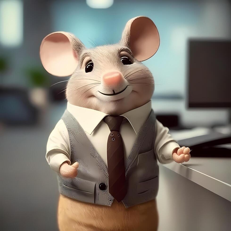 mouse businessman illustration photo