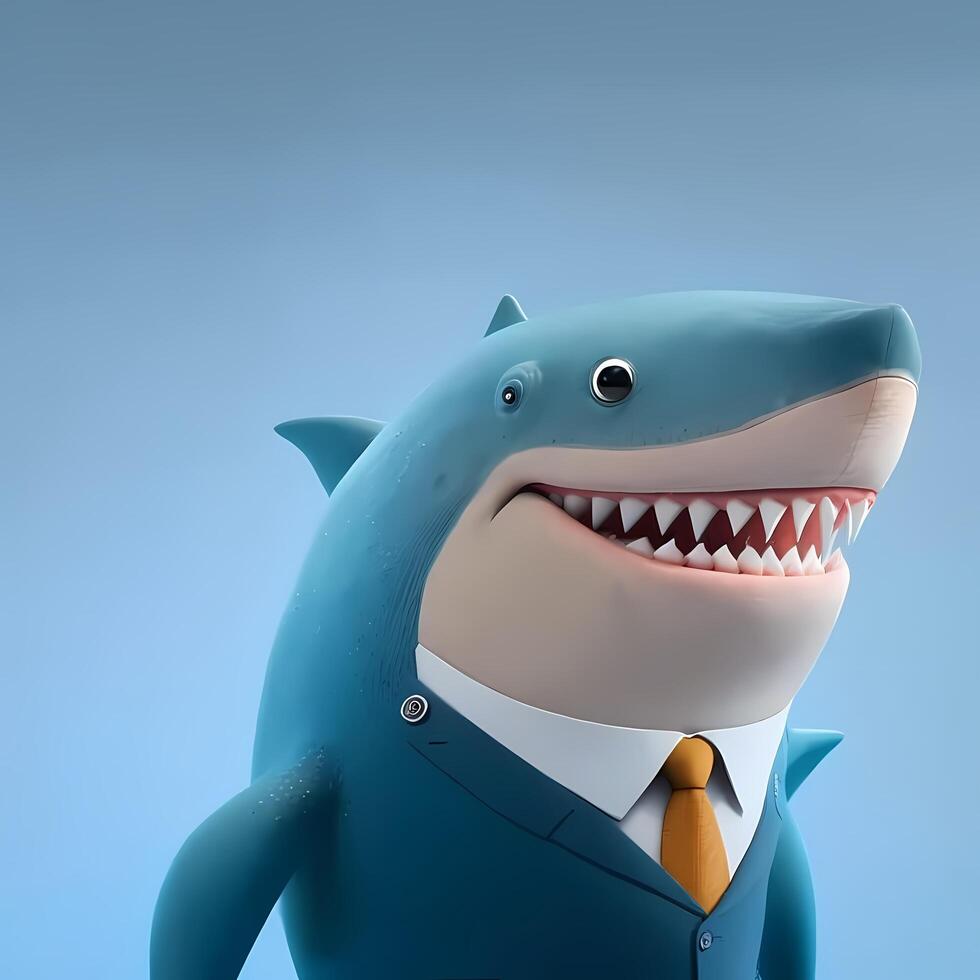 shark businessman illustration photo