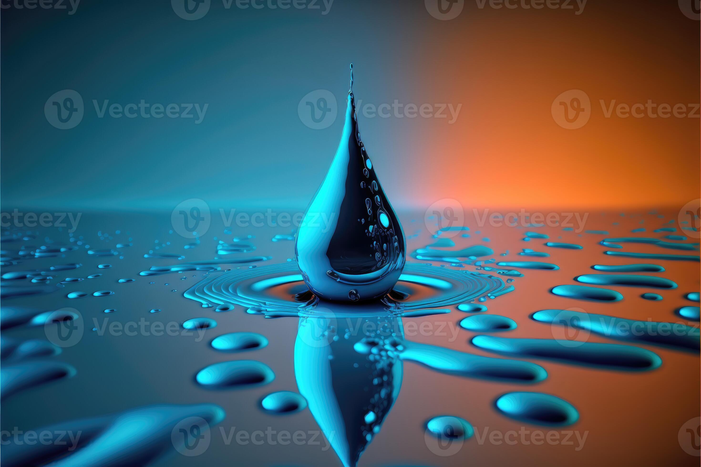 Water droplet, dripping liquid, water drop on floor. 21877146 Stock Photo at Vecteezy