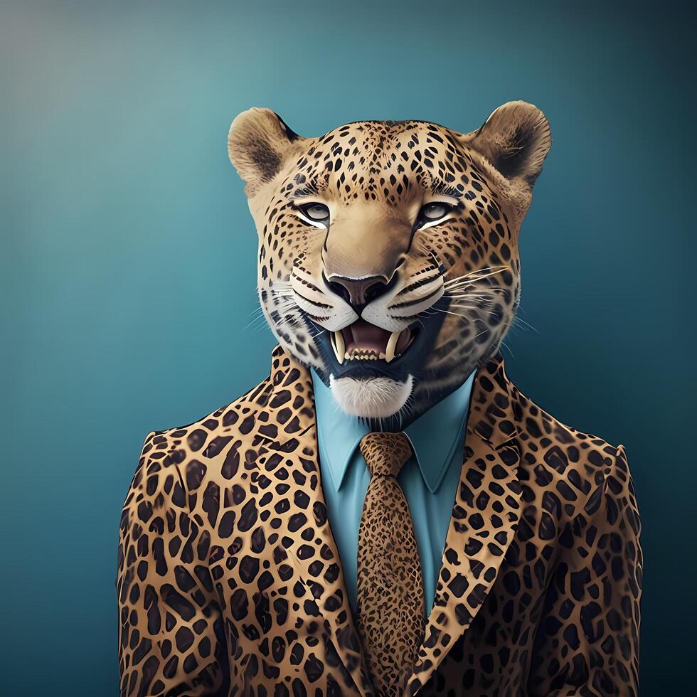 leopard businessman illustration AI Generatedbusinessman illustration ...