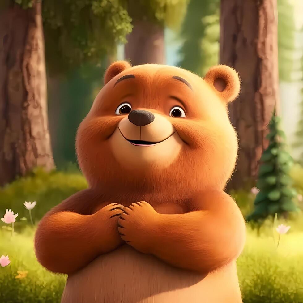 bear illustration aesthetic photo