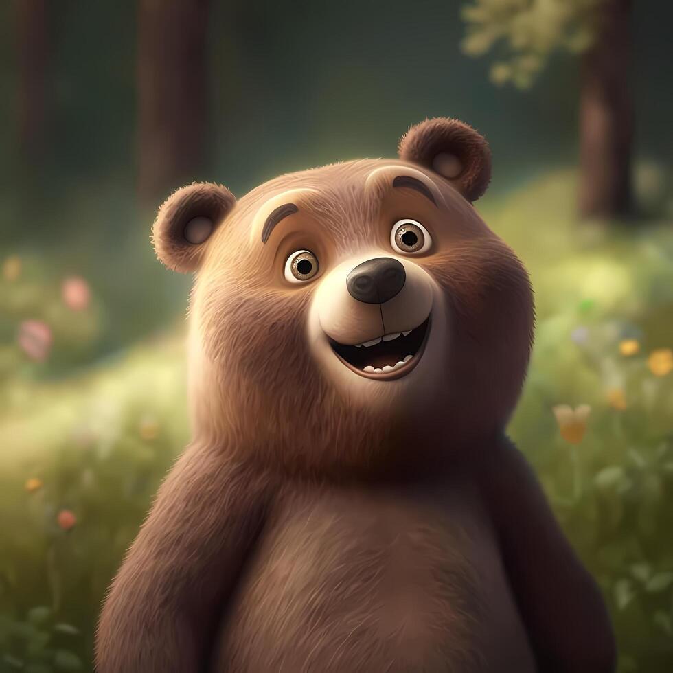 bear illustration aesthetic photo