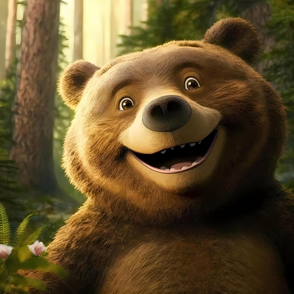 bear illustration aesthetic photo