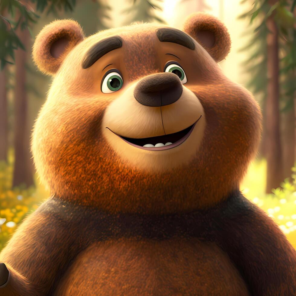 bear illustration aesthetic photo