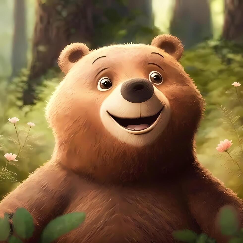 bear illustration aesthetic photo