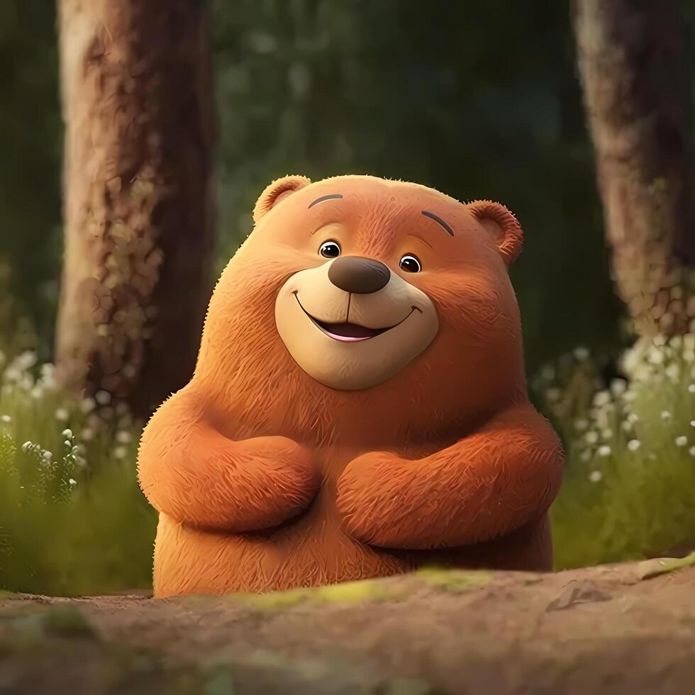 bear illustration aesthetic photo