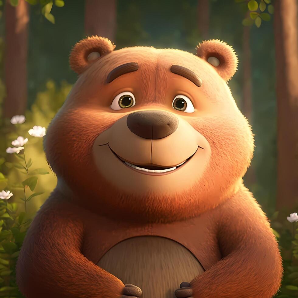 bear illustration aesthetic photo
